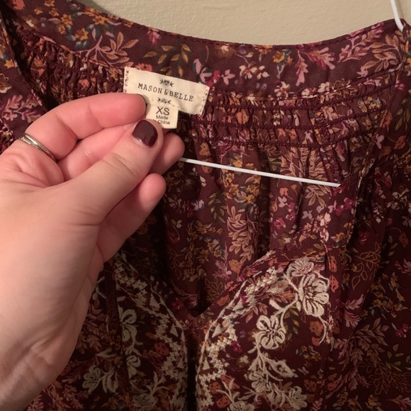 Embroidered Tie Detail Top - Picture 3 of 4